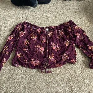 Off the shoulder crop top